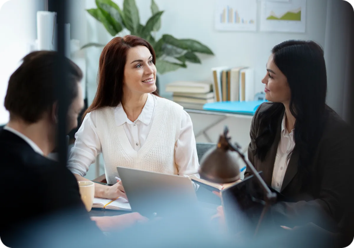 Business team discussing marketing strategy